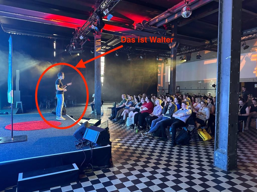Walter auf der Bühne Walter Epp auf der Bühne